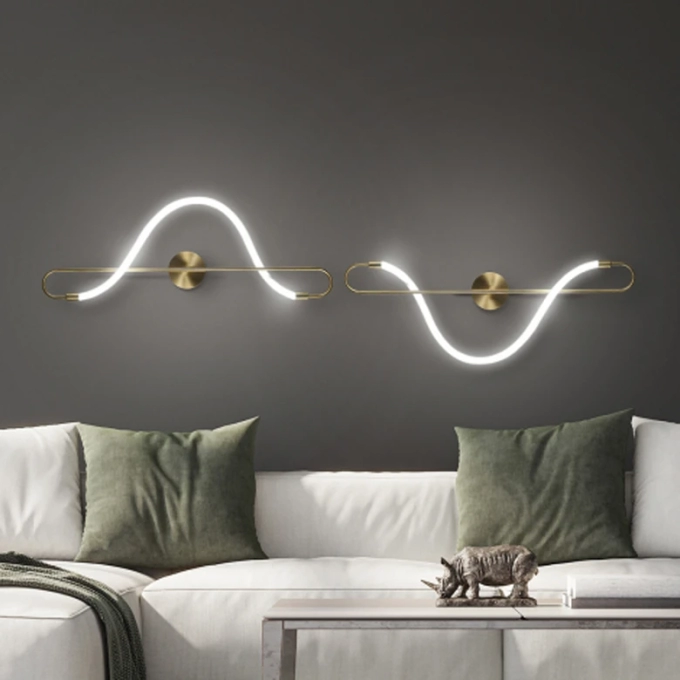 Arandela +Luz Kotel Metal e Silicone 7 watts 2700K Bronze 650x240mm AR-132/7.65BRO