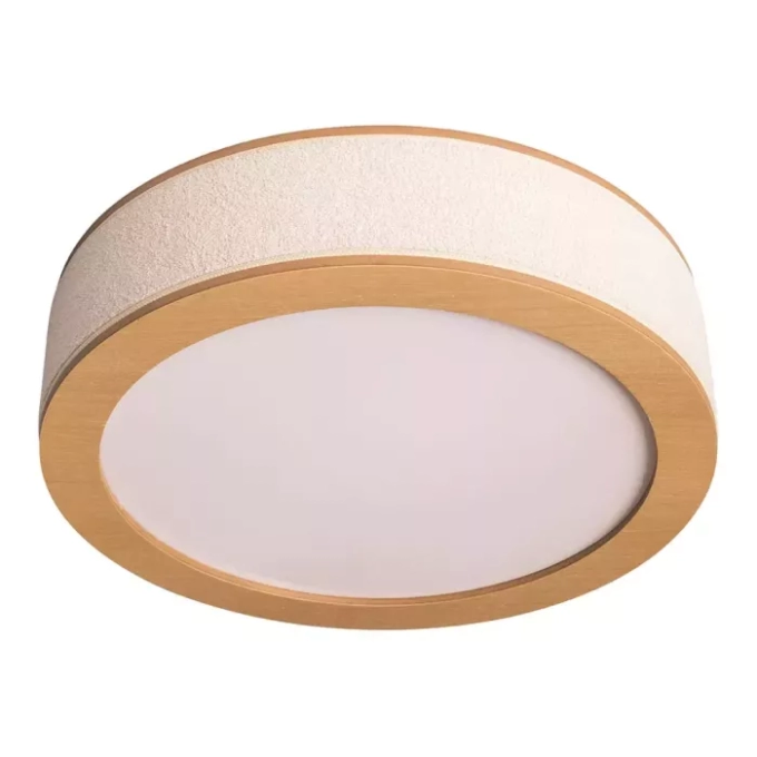 Plafon Madelustre Apollo Madeira Castanho e Palha Sintética 3L E27 Ø400mm 3361