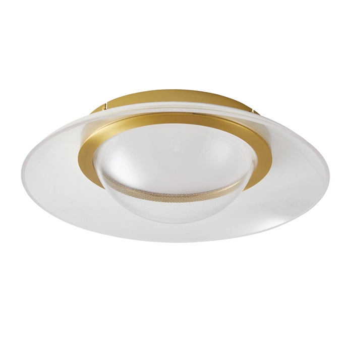 Plafon Nordecor Arki 40 watts 2700K Dourado Fosco Ø550x150mm 2963
