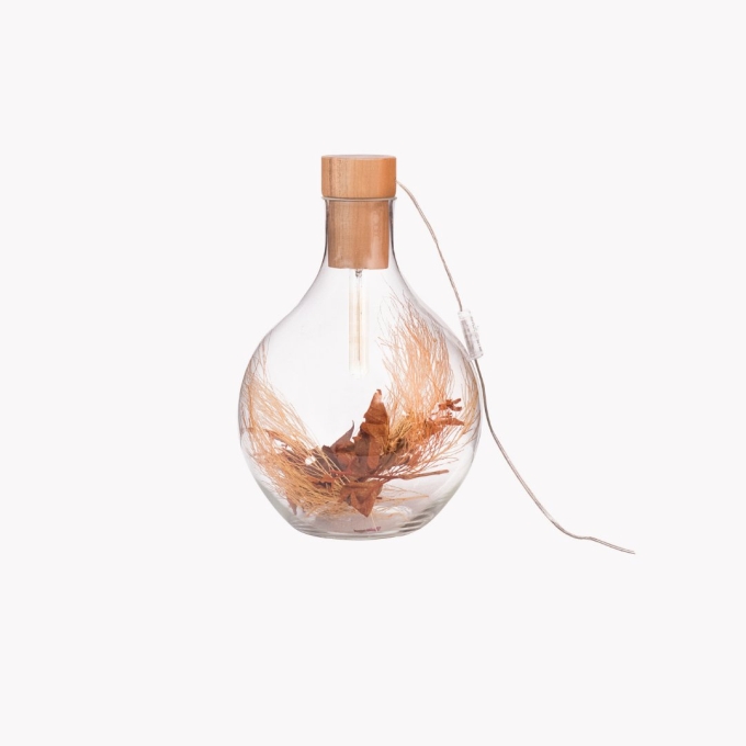 Abajur Madelustre Garrafão Médio Vidro Transparente 1L E27 Ø300x470mm 3302
