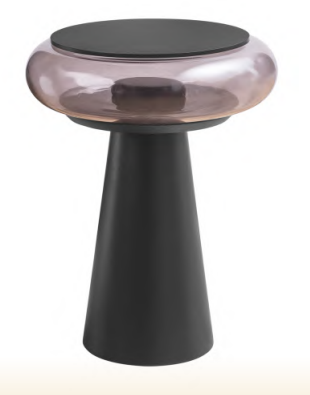 Mesa Madelustre Radial Preto 610mm 3410PT/FU