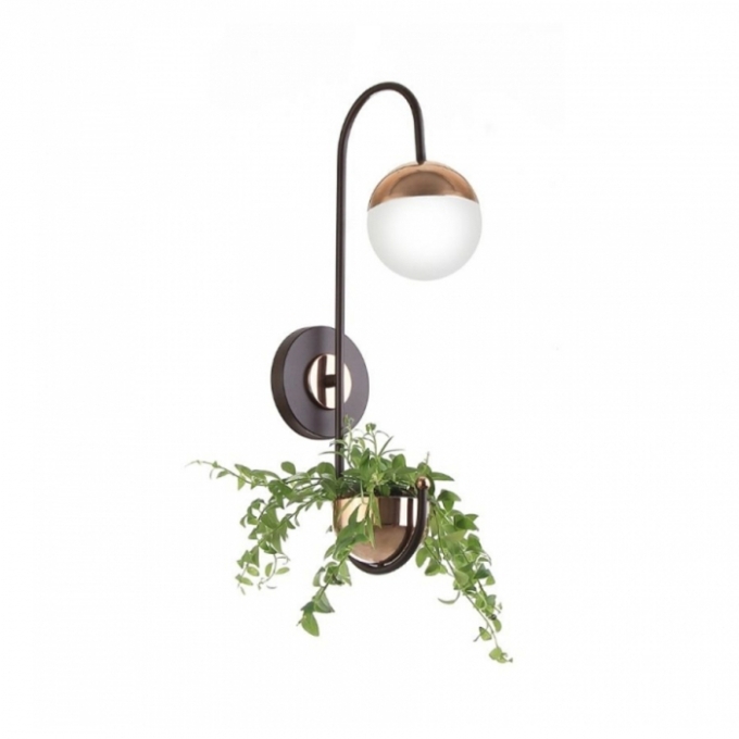 Arandela Old Artisan com Suporte para Planta 1L G9 Globo Ø120mm AR-5433