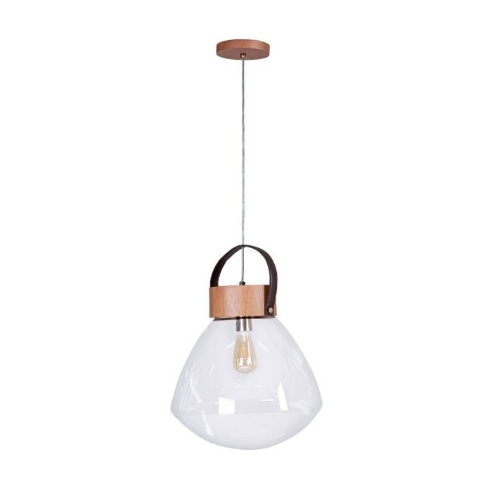 Pendente Madelustre Lampadari Grande Madeira Castanho 1L E27 Ø390mm 2836CT/94
