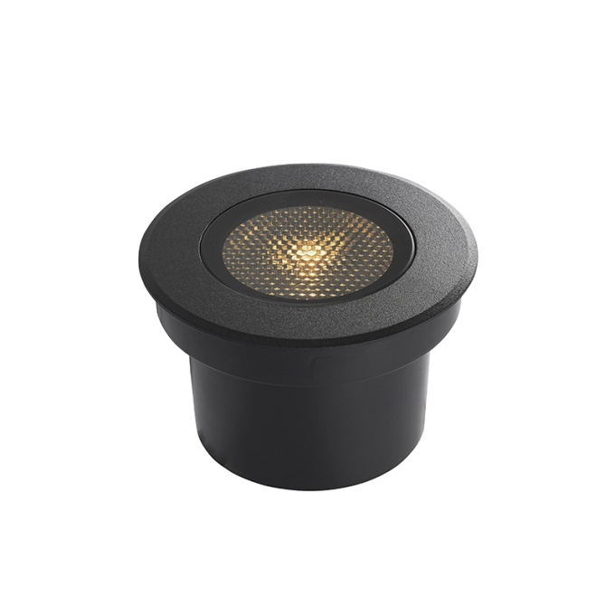 Embutido de Solo Nordecor Senf 20 watts 12° 2700K IP67 Preto Bivolt Ø133x100mm 6846