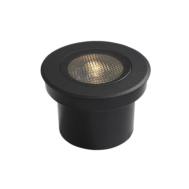 Embutido de Solo Nordecor Senf 15 watts 12° 2700K IP67 Preto Bivolt Ø125x90mm 6845
