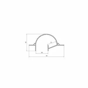 Sistema Linear Usina No Frame Fenda Branco (Somente Perfil) 83x40x1500mm 30660/1500