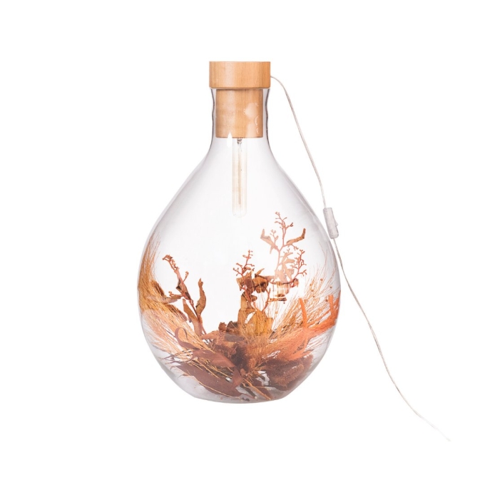 Abajur Madelustre Garrafão Grande Vidro Transparente 1L E27 Ø400x600mm 3301