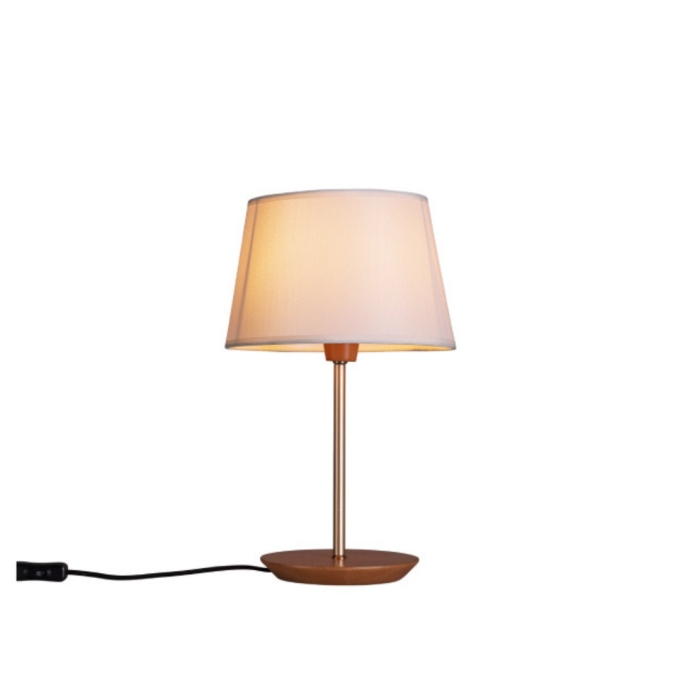 Abajur Madelustre Slim Metal Dourado e Cúpula de Tecido 1L E27 Ø170x350mm 3038