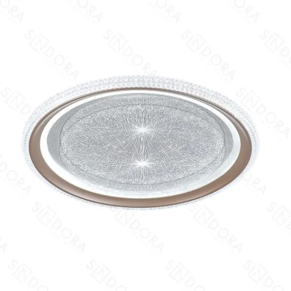 Plafon Sindora Metal Dourado e Acrílico 30 watts 3000K 4500K 6500K Ø430X80mm DCX02345