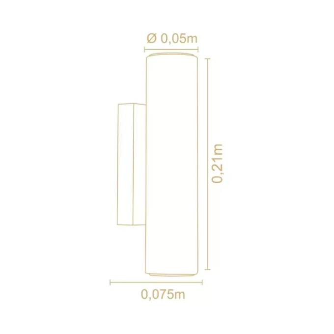 Arandela Madelustre Point Madeira Facho Duplo MR16 Ø50x210mm 3250
