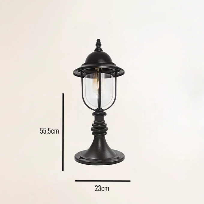 Poste Balizador Ideal Capri Externo Alumínio 1L E27 550mm ESP-123