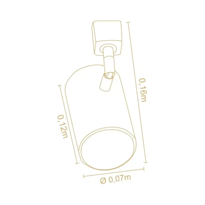 Spot Madelustre Point Madeira Adaptador para Trilho MR16 160x120mm 3246