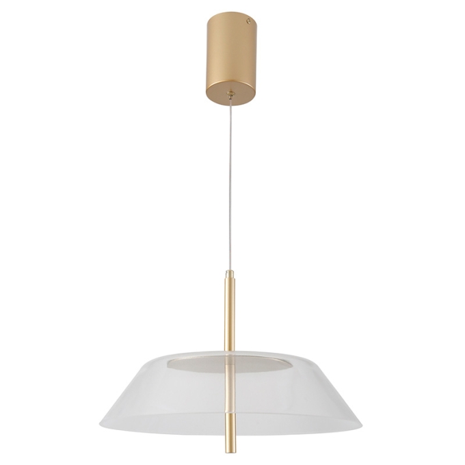 Pendente Nordecor Blatt 7 watts 2700K Ouro Brilho Ø360x270mm 2965