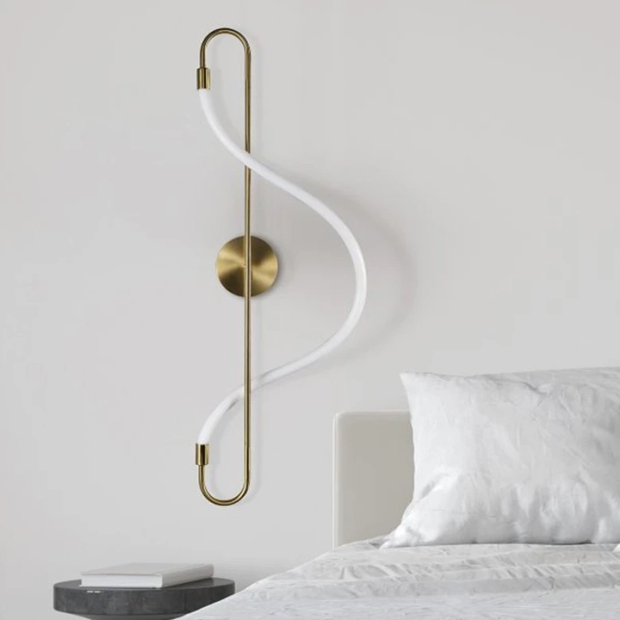 Arandela +Luz Kotel Metal e Silicone 7 watts 2700K Bronze 650x240mm AR-132/7.65BRO