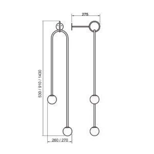 Arandela Usina Pêndulo Tubo Ø12,7mm 2L G9 260X920X275mm 16495/70