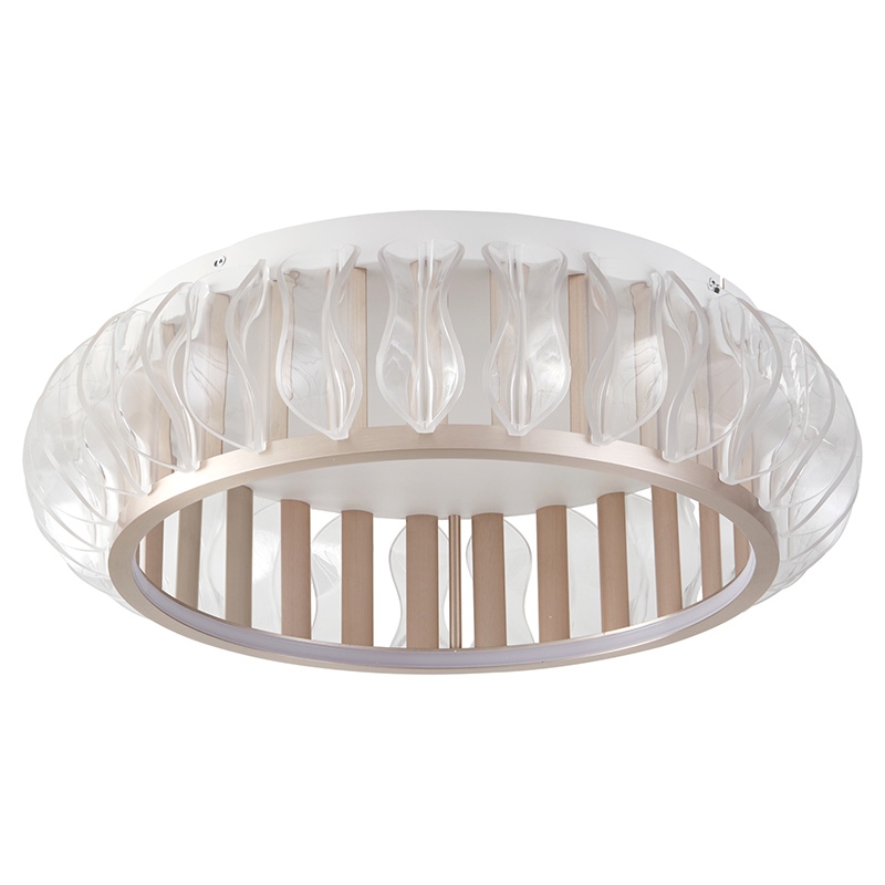 Plafon Nordecor Wavy 52 watts 2700K Ouro Champagne Ø600x180mm 2948
