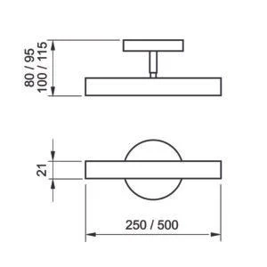 Spot Direcional Usina Wash 10 watts 4000K 
Canopla Padrão 500x21x80mm 19551/56LED4