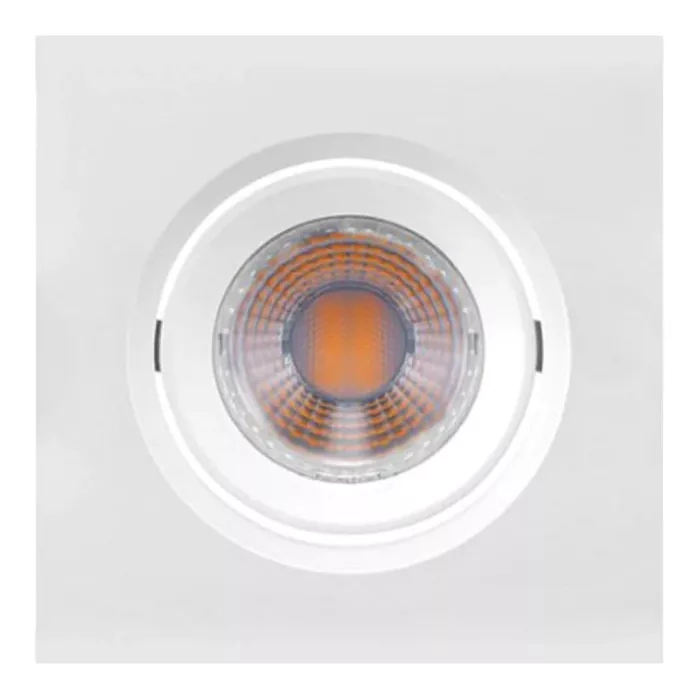 Luminária de Embutir Quadrada Brilia Downlight Branco 4,5 watts 2700K 38° 95x95x30mm 312395