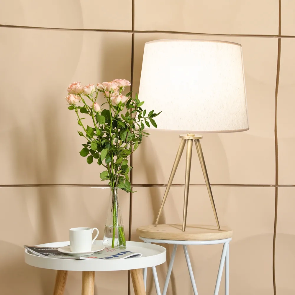 Base para Abajur Bella Allegro Metal e Bronze 1L E27 Ø260x420mm GL013G (Sem Cúpula)