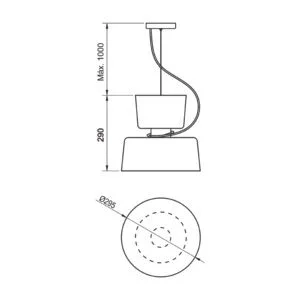 Pendente Usina Cacharrel 1L E27 Ø295X290mm 16718/30