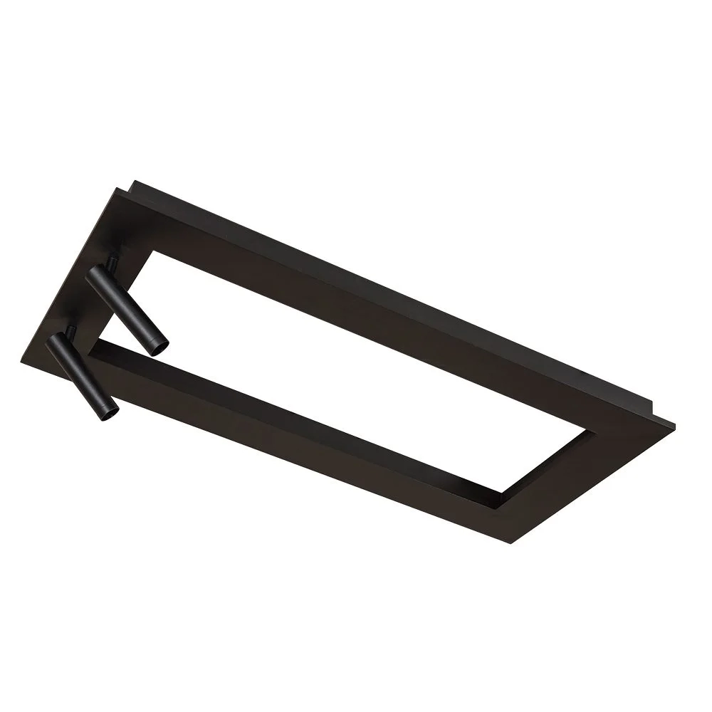 Plafon Arandela Usina Pegasus Retangular 104,4 watts 3000K com 2 Spots Beer 420x810x75mm 19476/81LED3