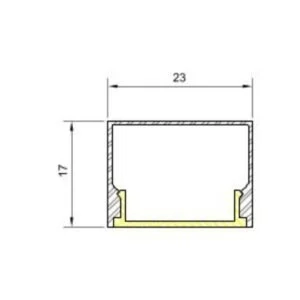 Sistema Linear Sobrepor Usina Garbo (Somente Perfil) 23x17x3000mm 30020/3000