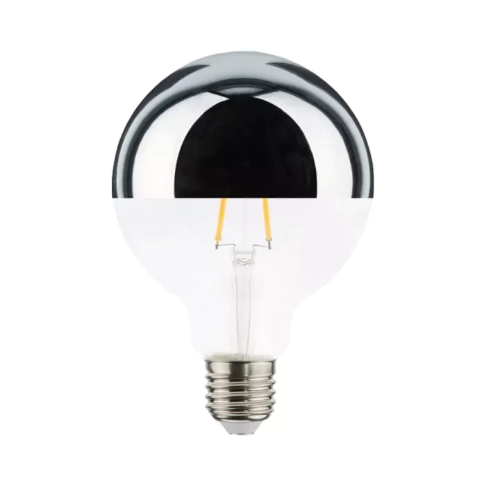 Lâmpada G125 Brilia Balloon Defletora Prata 4,5 watts Âmbar Bivolt 330º Ø125x178mm 302839