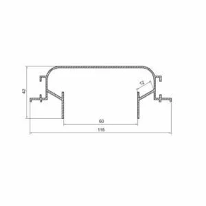 Sistema Linear Usina No Frame Matrix Duplo 115x42x2500mm 30045/2500