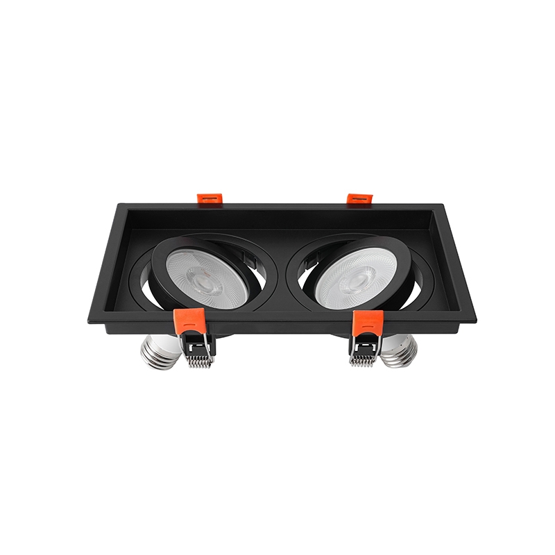 Spot Embutir Nordecor Loyo 2L PAR20 Preto 218x120x15mm 6829