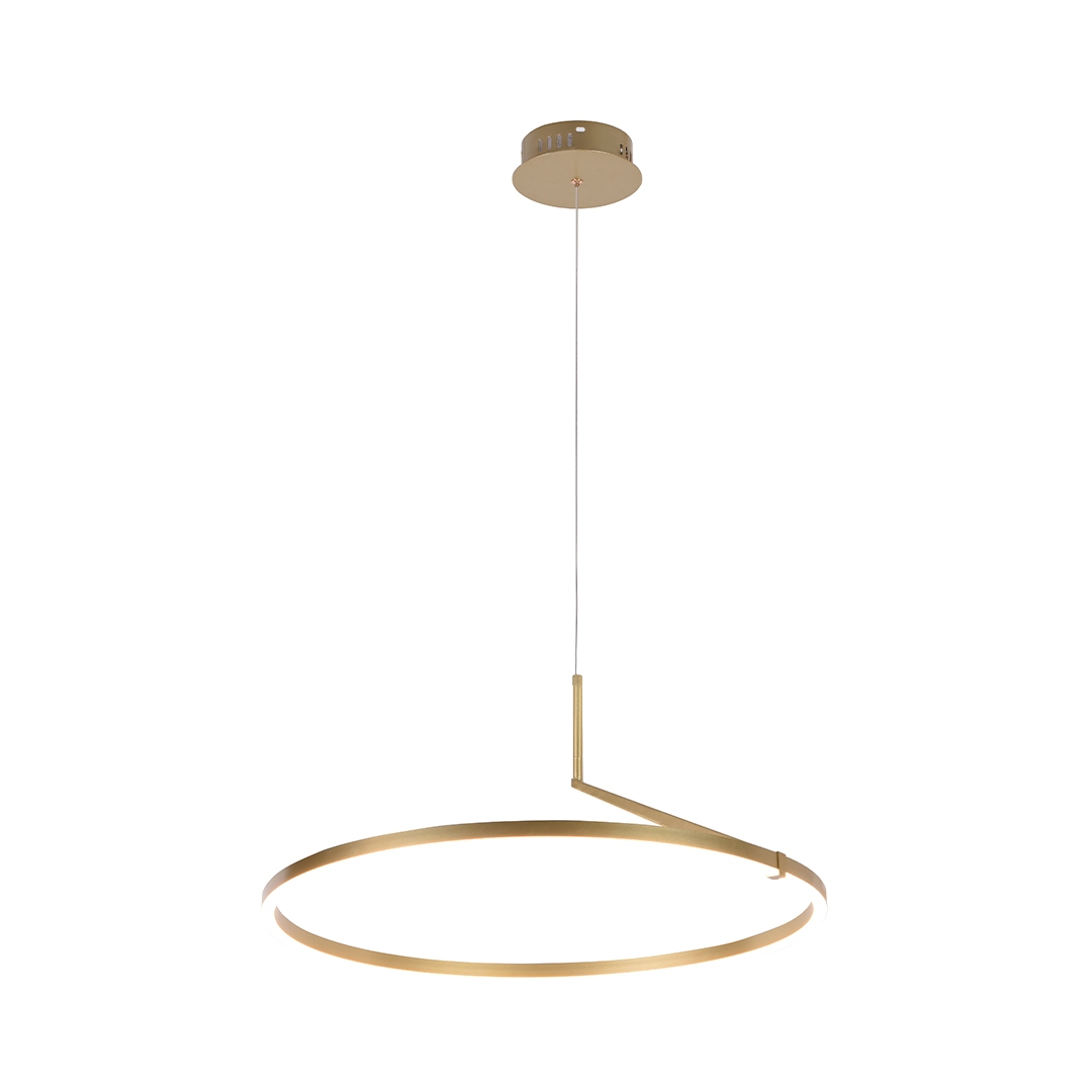 Pendente Nordecor Zier 28 Watts 3000K Dourado Fosco Ø600mm 2867