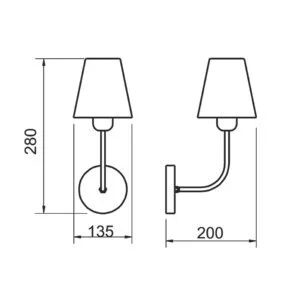 Arandela Usina Aquarela 1L E27 135X280X200mm 16208/13