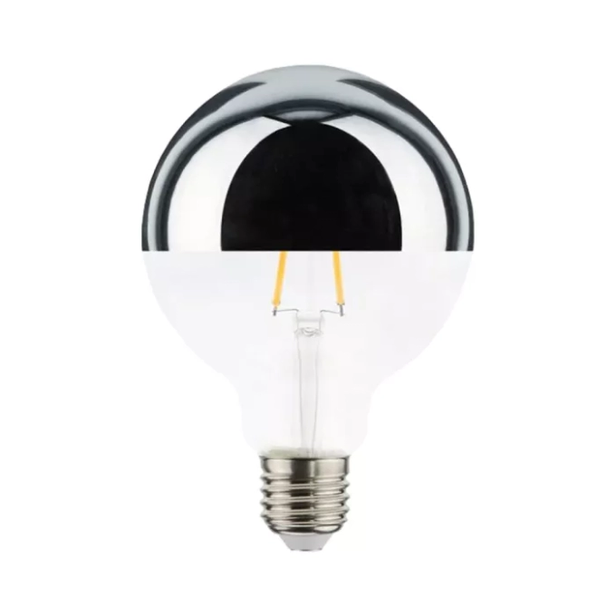 Lâmpada G95 Brilia Balloon Defletora Prata 4,5 watts Âmbar Bivolt 330º Ø95x140mm 302822