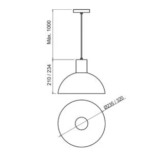 Pendente Usina Taba 1L E27 Ø235X210mm 16703/24