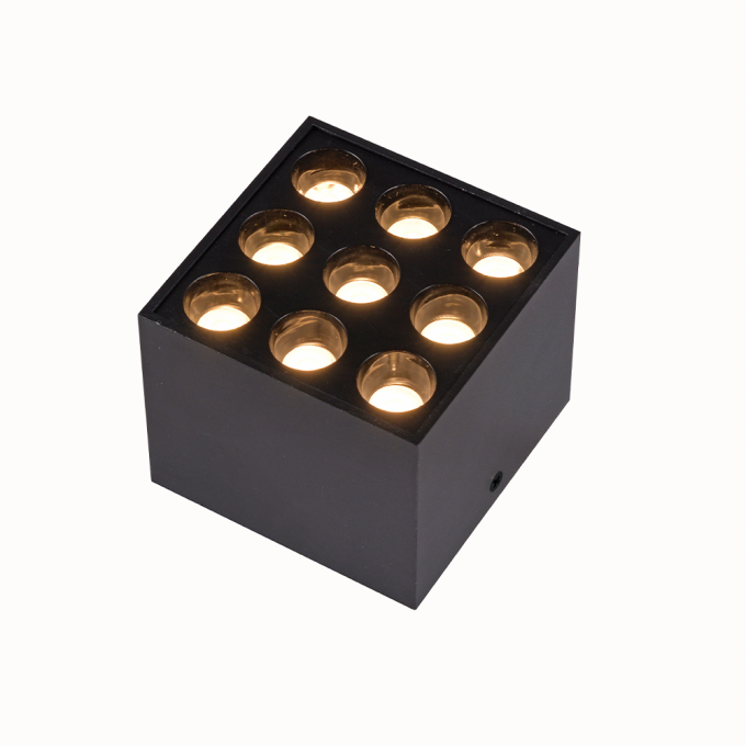  Spot Sobrepor Nordecor Downlight Powerus 9 Focos 18 watts 4000K Preto IRC90 38° Bivolt 96x96x81mm 6811