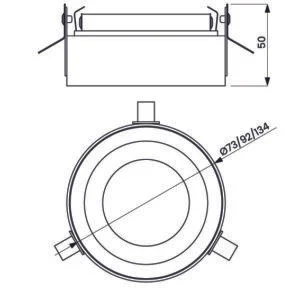 Embutido Usina No Frame Occhio Branco 1L AR111 Ø130X110mm 16647/1