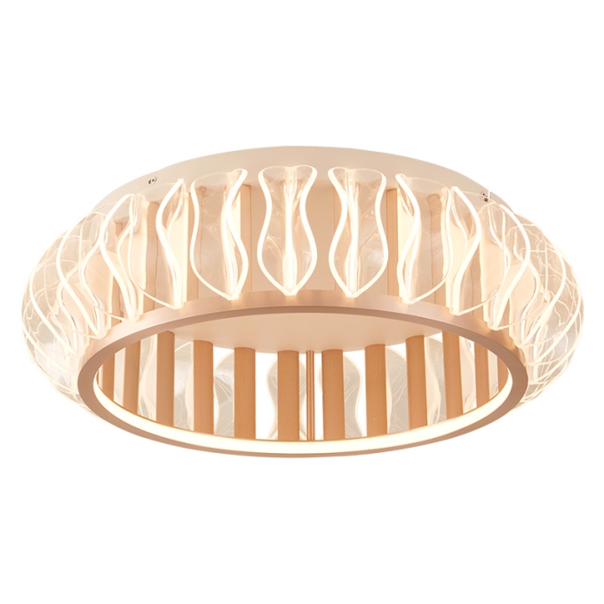 Plafon Nordecor Wavy 52 watts 2700K Ouro Champagne Ø600x180mm 2948