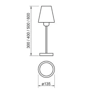 Abajur Usina Aquarela 1L E27 Ø135x300mm 7000/30