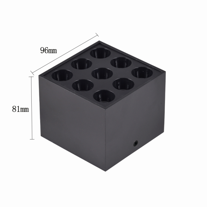  Spot Sobrepor Nordecor Downlight Powerus 9 Focos 18 watts 4000K Preto IRC90 38° Bivolt 96x96x81mm 6811