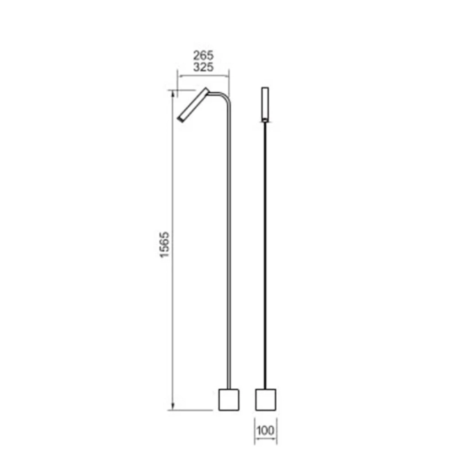 Coluna Usina Beer 3 watts 3000K Bivolt 100x265x1565mm 19379/21LED3