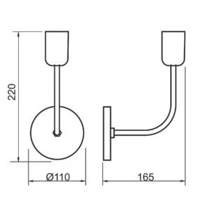 Arandela Usina Unique 1L E27 Ø110X220X165mm 16108/1