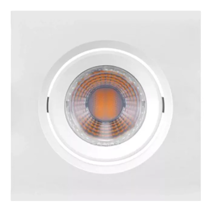 Luminária de Embutir Quadrada Brilia Downlight Branco 3 watts 3000K MR11 75x75x43mm 38° 314184
