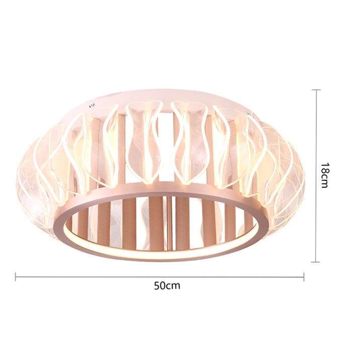 Plafon Nordecor Wavy 36 watts 2700K Ouro Champagne Ø500x180mm 2947
