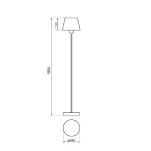 Coluna Usina Aquarela 1L E27 Ø240x1500mm 16209/150
