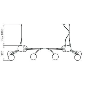Pendente Usina Zuca 10L G9 690X1500X320mm 16856/10