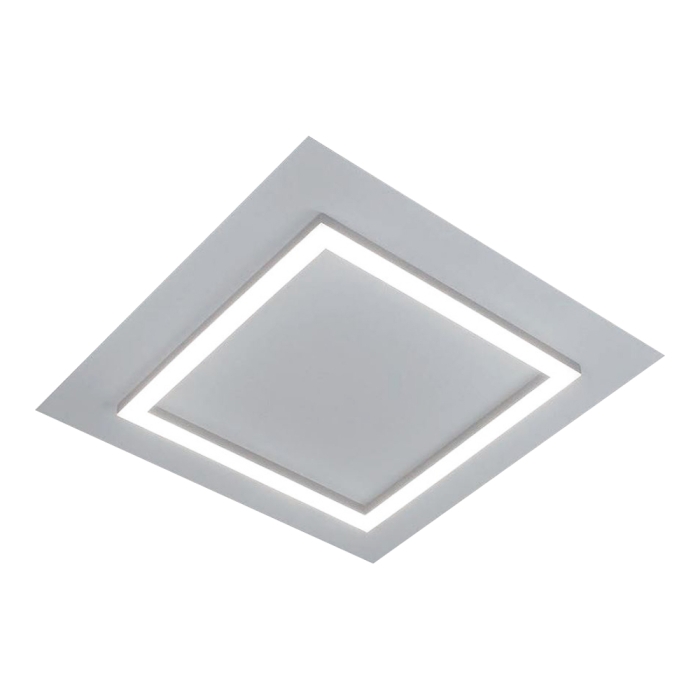 Plafon Usina LED Sharp Alumínio 56 watts Bivolt 380x380x45mm 19690/38LED