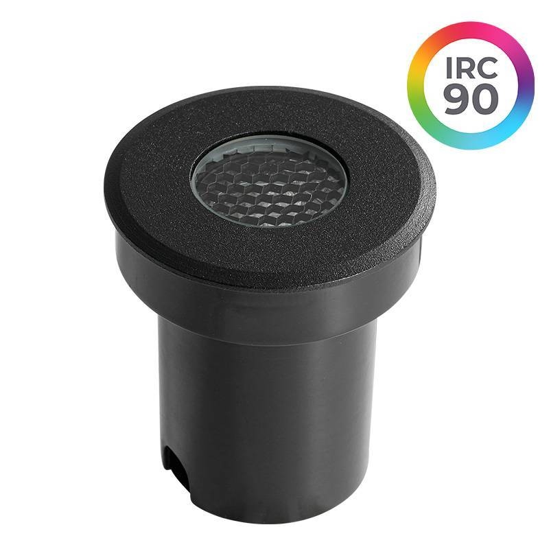 Embutido de Solo Nordecor Senf 5 watts 24° 2700K IP67 Preto Bivolt IRC90 Ø65x75mm 6848
