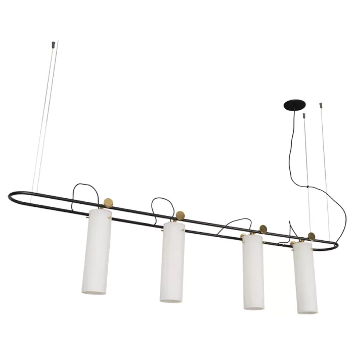 Pendente Usina Tibérias Horizontal por Leo Shehtman 4L G9 Ø165X1500X275mm 50105/4