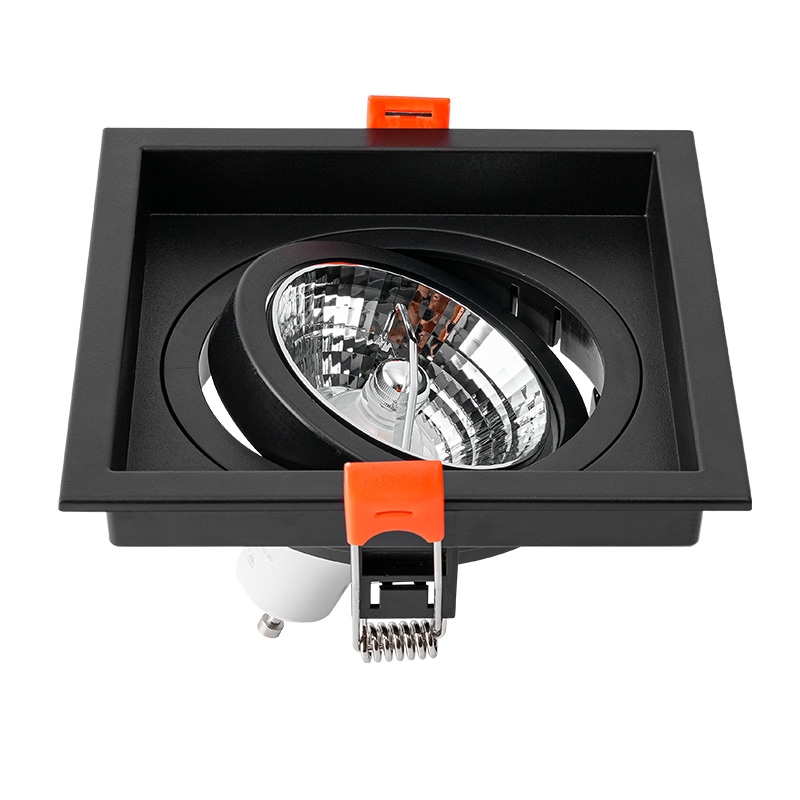 Spot Embutir Nordecor Loyo 1L AR70 Preto 120x120x15mm 6835