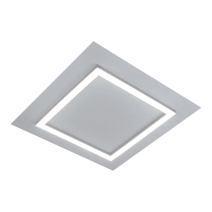 Plafon Usina LED Sharp Alumínio 112 watts Bivolt 580x580x45mm 19690/58LED3