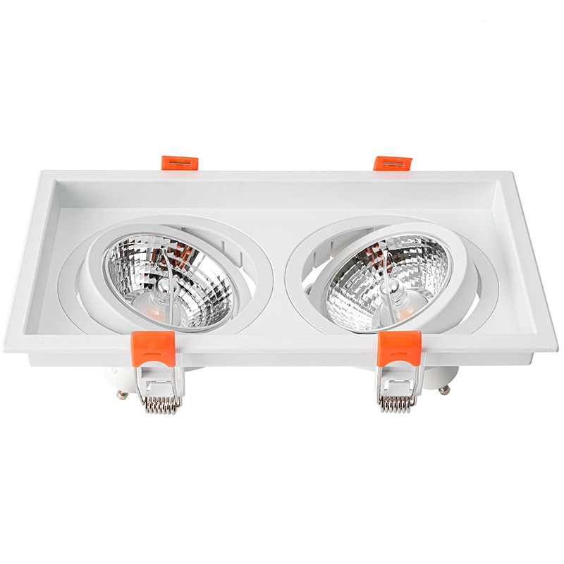 Spot Embutir Nordecor Loyo Duplo 2L AR70 Branco 218x120x15mm 6836